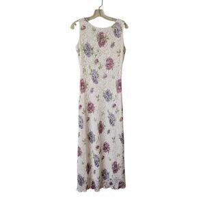 SHARADES Womens Floral Lace Sleeveless Dress Size 8 Y2k Vintage Fairy‎ Core